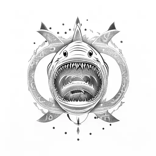 Shark With Japanese Traditional Clothes And Katana