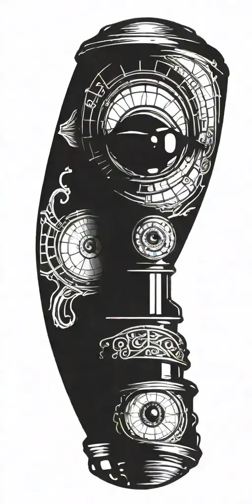 A Flashlight With An Eye Inside Representing Perception