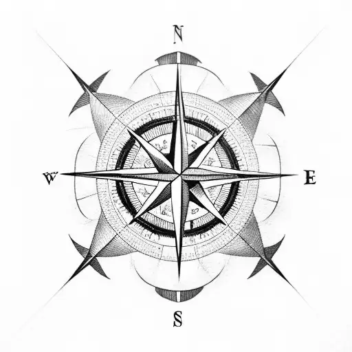 A Compass With The Needle Pointing Towards A Serene Mind
