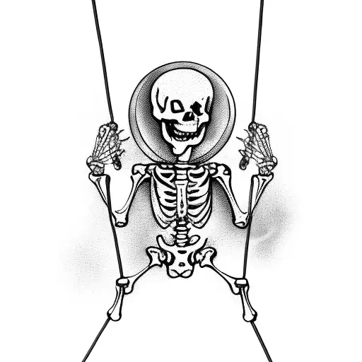 Skeleton On Swing