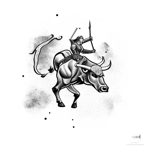 Archer Riding A Bull