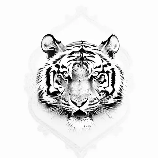 A Fierce Bengal Tiger Wearing A Cincinnati Reds Baseball Cap