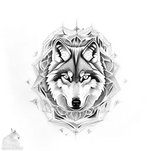 Wolf Tattoo Mandala