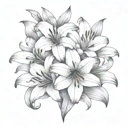 A Delicate Floral Design Incorporating Lilies With A Gritty Street Vibe