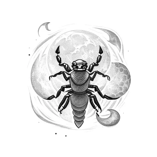 Scorpion With The Moon