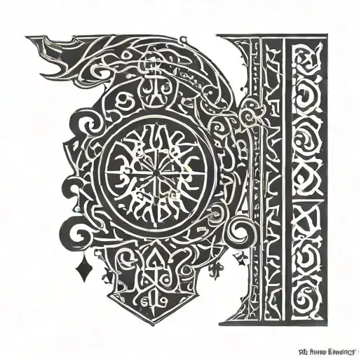 Nordic Mythology Runes For Arm Band