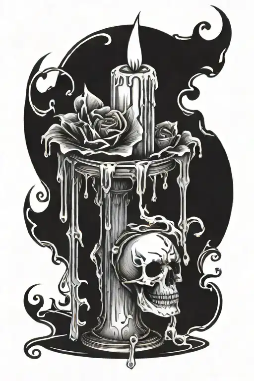 Gothic Candle Melting