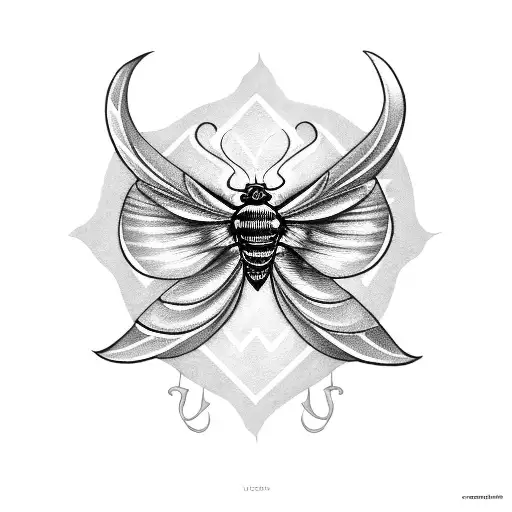 A Death Moth With Georgian Writing As Its Wings