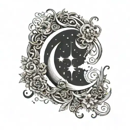 A Crescent Moon Made Of Musical Not