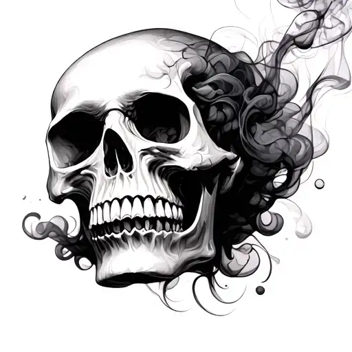 Smoke Forming The Shape Of A Skull