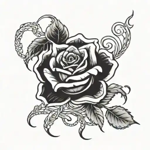 Name Intertwined With Rose Intertwined