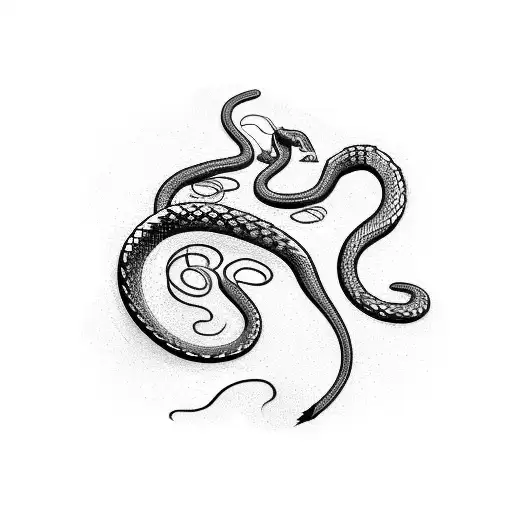 A Snake Coiled Around A Cross