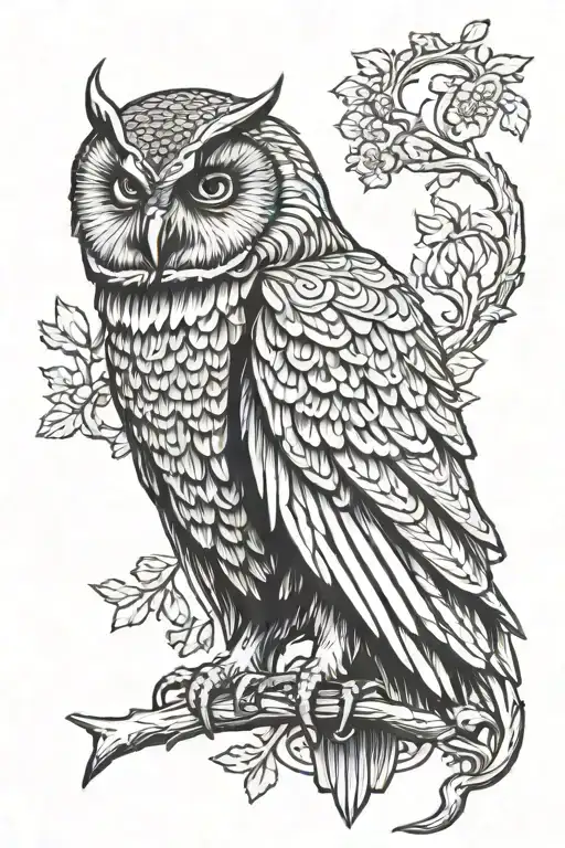 Norse Owl Sitting