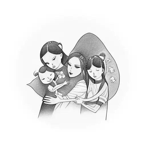 Mother With Three Daughters