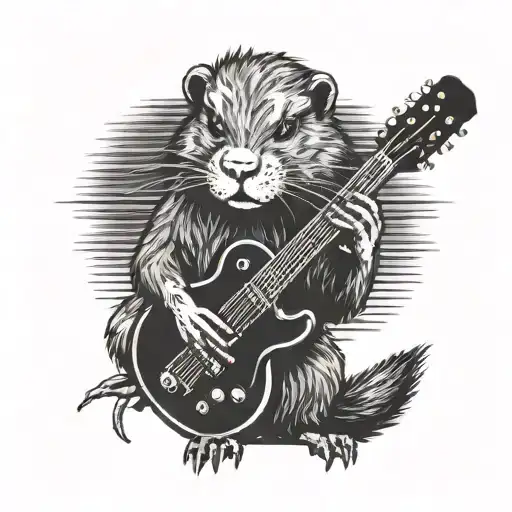 Coypu Playing Electric Guitar
