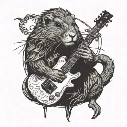 Coypu Playing Electric Guitar