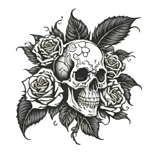 Skull And Roses