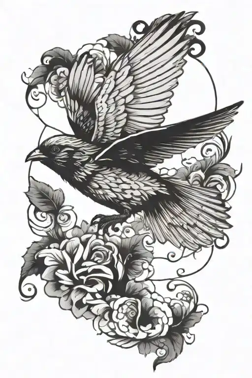 A Bird Flying While Blindfolded