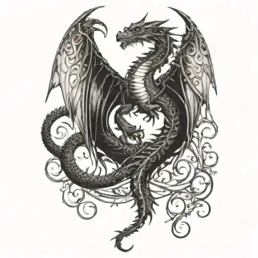 Dragon Wings Spread Wide