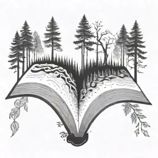 Forest In Open Magical Book