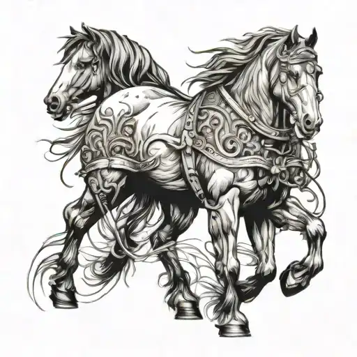 Draft Horse Dark Art