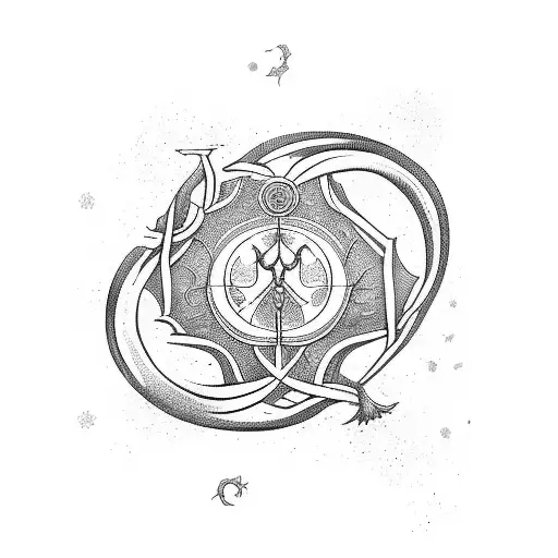 Zodiac Cancer Symbol Tangled With Scorpio Zodiac Symbol