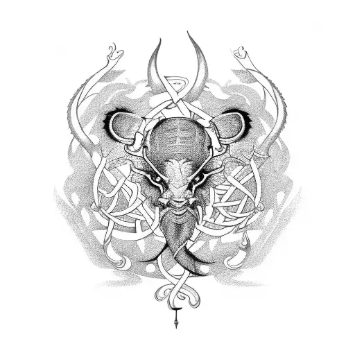 Zodiac Cancer Symbol Tangled With Scorpio Zodiac Symbol