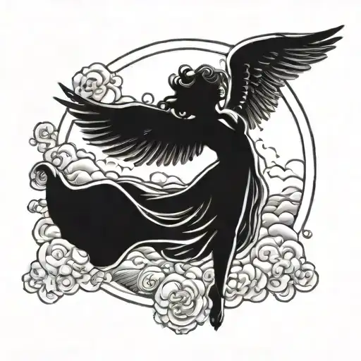 Girl Angel In The Sky Filled