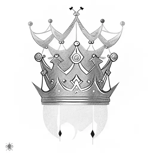 Small King Crown With Punch Line