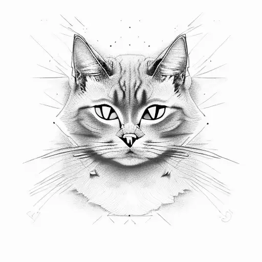 Portrait Of A Angry Cat