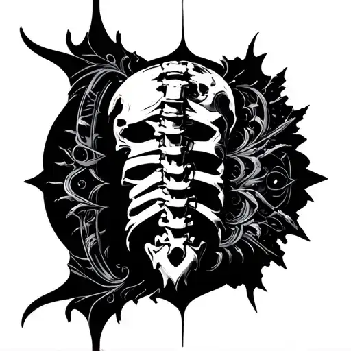 Metal Spinal Tattoo Cyberkpunk