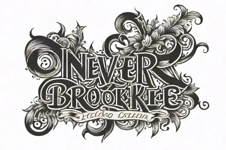 Never Broke Again Lettering
