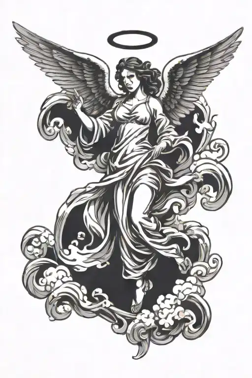 Angel Flying Upwards