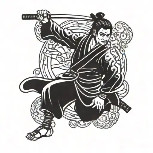 Design A Samurai And Karate Black Belt Tattoo