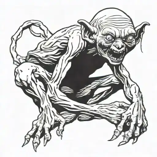 Creepy Creature Like Gollum