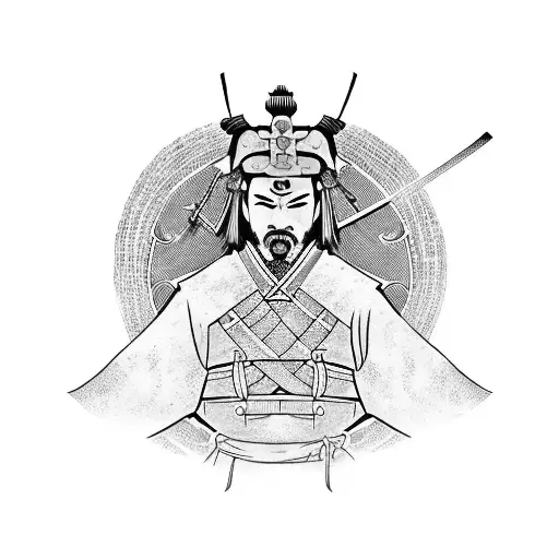 Samurai Old School With Sword