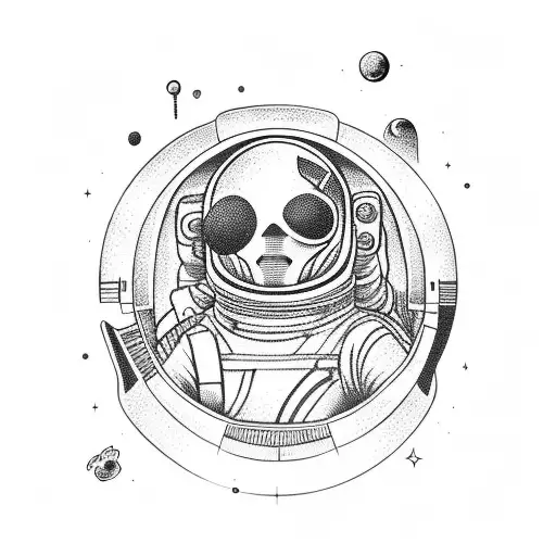 Astronaut With The Space In One Hand