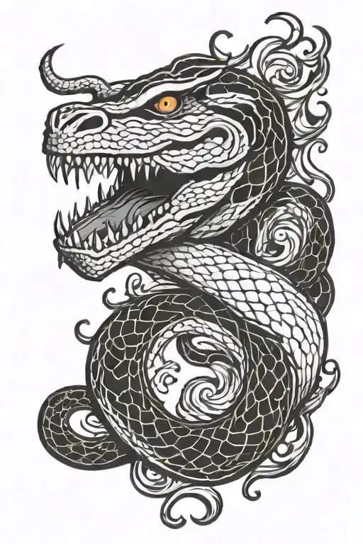 Side Profile Snake Head