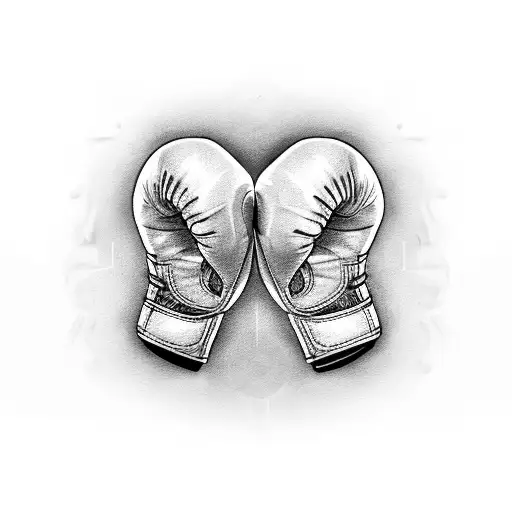 Boxing Gloves And A Raven Intertwined