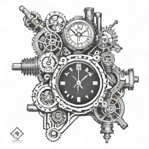 Incorporate V8 Engine Components Into A Mechanical Clock Design