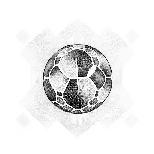 A Soccer Ball With Circuit Board Patterns Inside