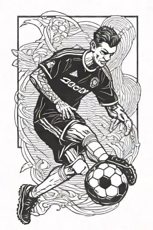 Soccer Player Holding