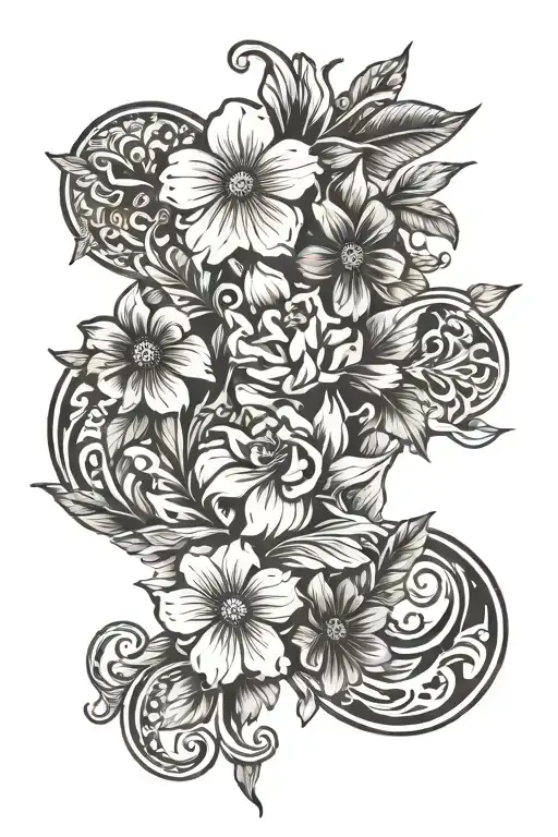 Floral Aquarius Sign