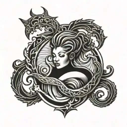 Female Aquarius Symbol Incorporated
