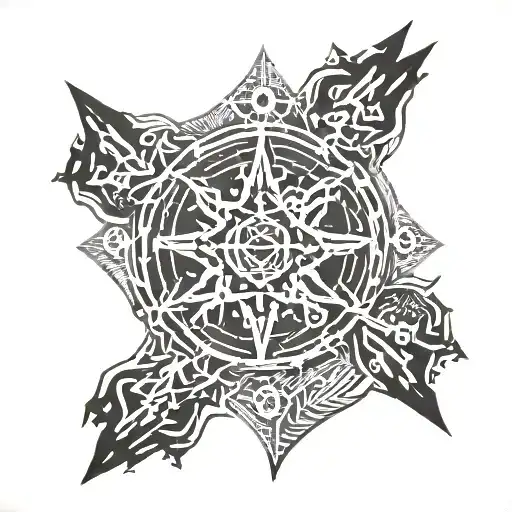 Defqon 1 Logo Combined Vegvisir Symbol