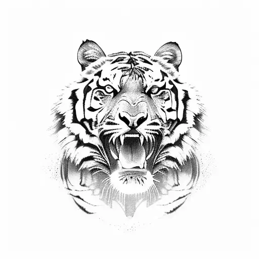 A Majestic Tiger On Jungle