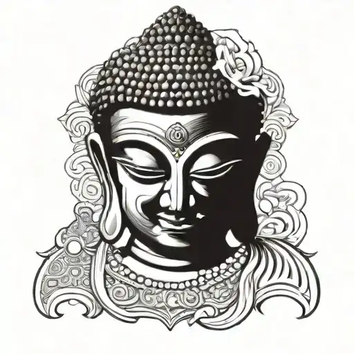 Buddha One Side Other Side Kuttichathan Theyyam Gulikan Face Mask