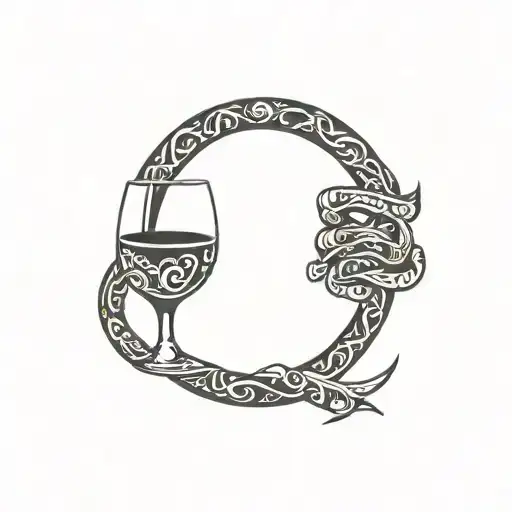 Cancer Symbol With Wine