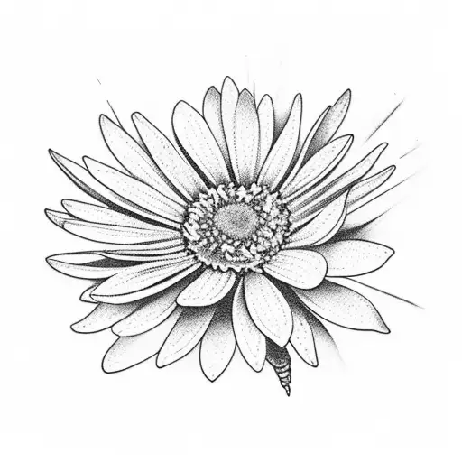 A Beautiful Aster Flower Blooming From An Open Book