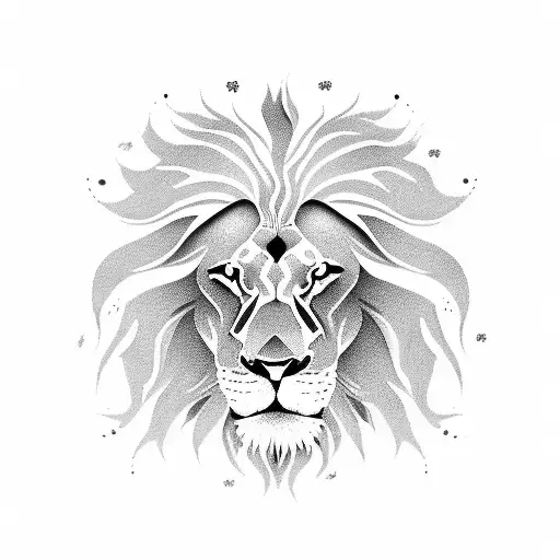 Lion With Family Members